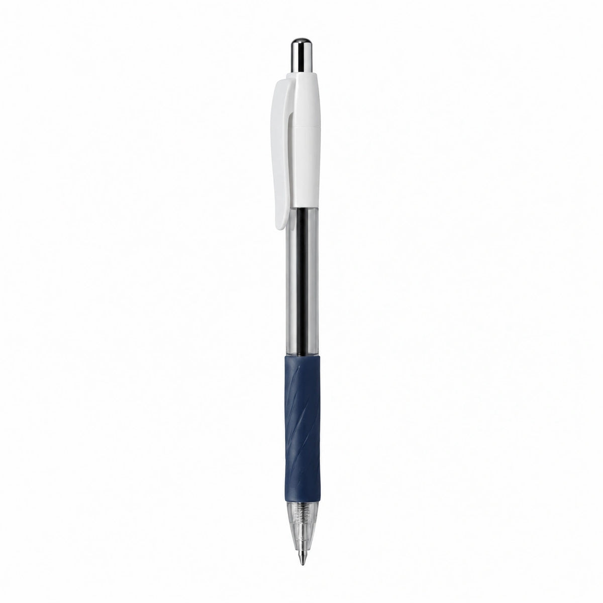 Bolígrafo Retráctil Azul y Blanco con Punta Fina de 0.7mm