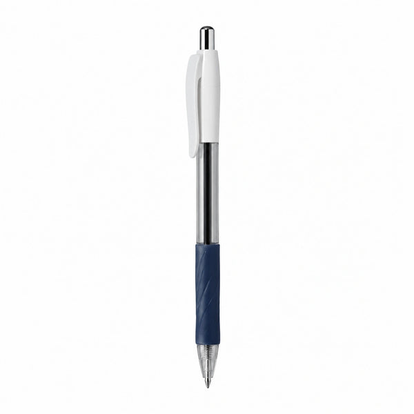 Bolígrafo Retráctil Azul y Blanco con Punta Fina de 0.7mm