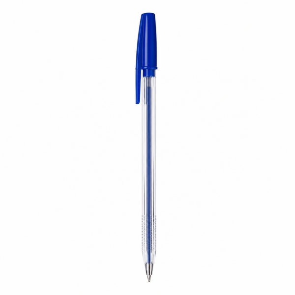 Bolígrafo azul con tapa, línea 1.0 mm