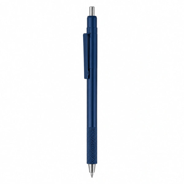 Bolígrafo retráctil azul oscuro punta fina 0.7mm