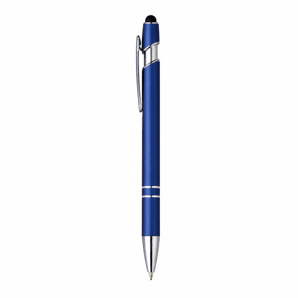 Bolígrafo Azul con Punta Táctil y Clip Metálico