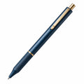 Bolígrafo Retráctil Azul Oscuro y Dorado con Punta Fina