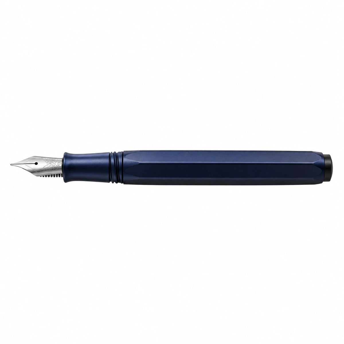 Pluma estilográfica azul con punta fina
