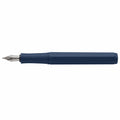 Pluma estilográfica azul marino con cuerpo octagonal
