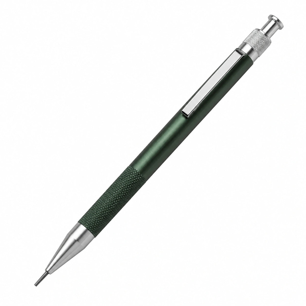 Portaminas verde oscuro 0.5mm con clip metálico
