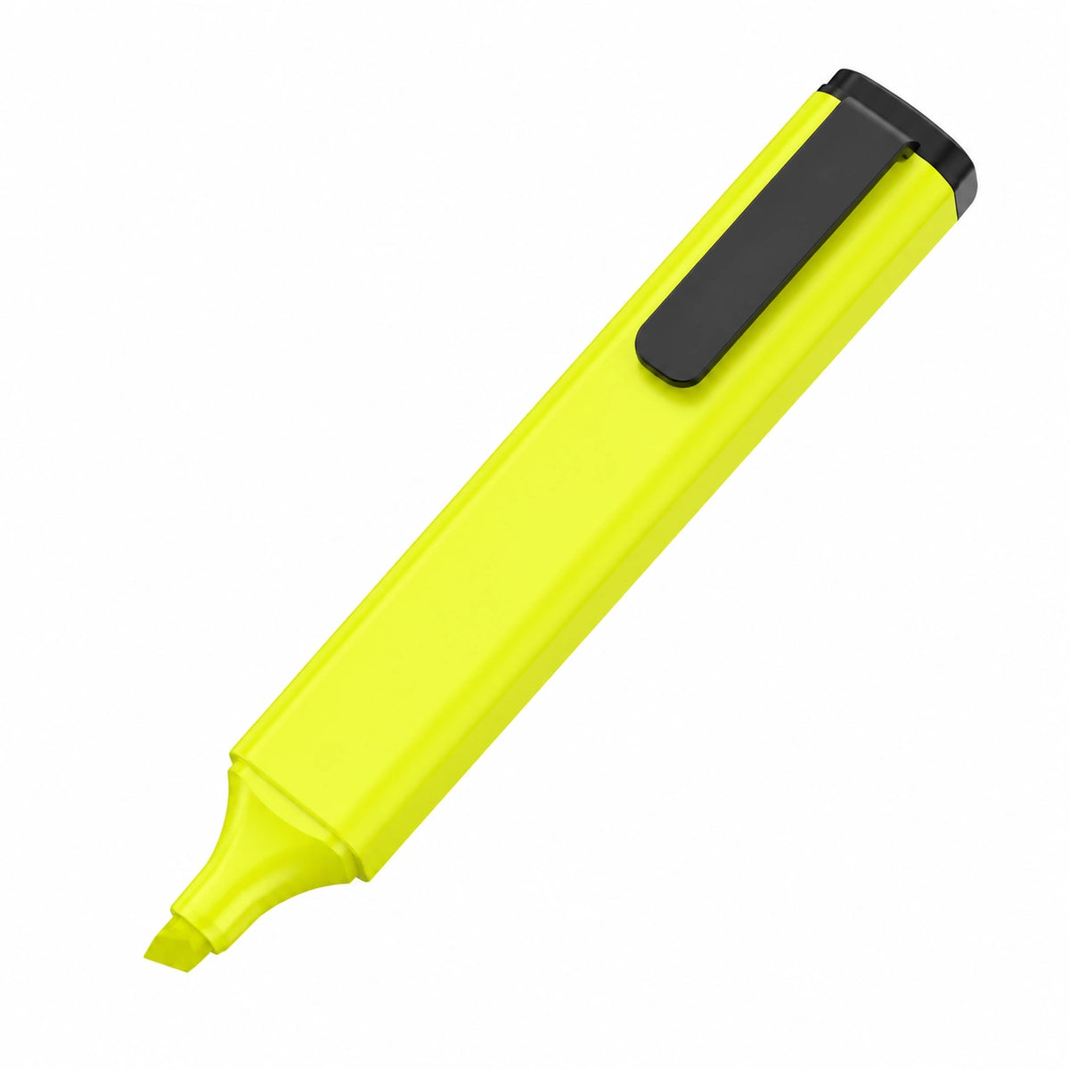 Marcador Resaltador Amarillo Neón con Punta Biselada